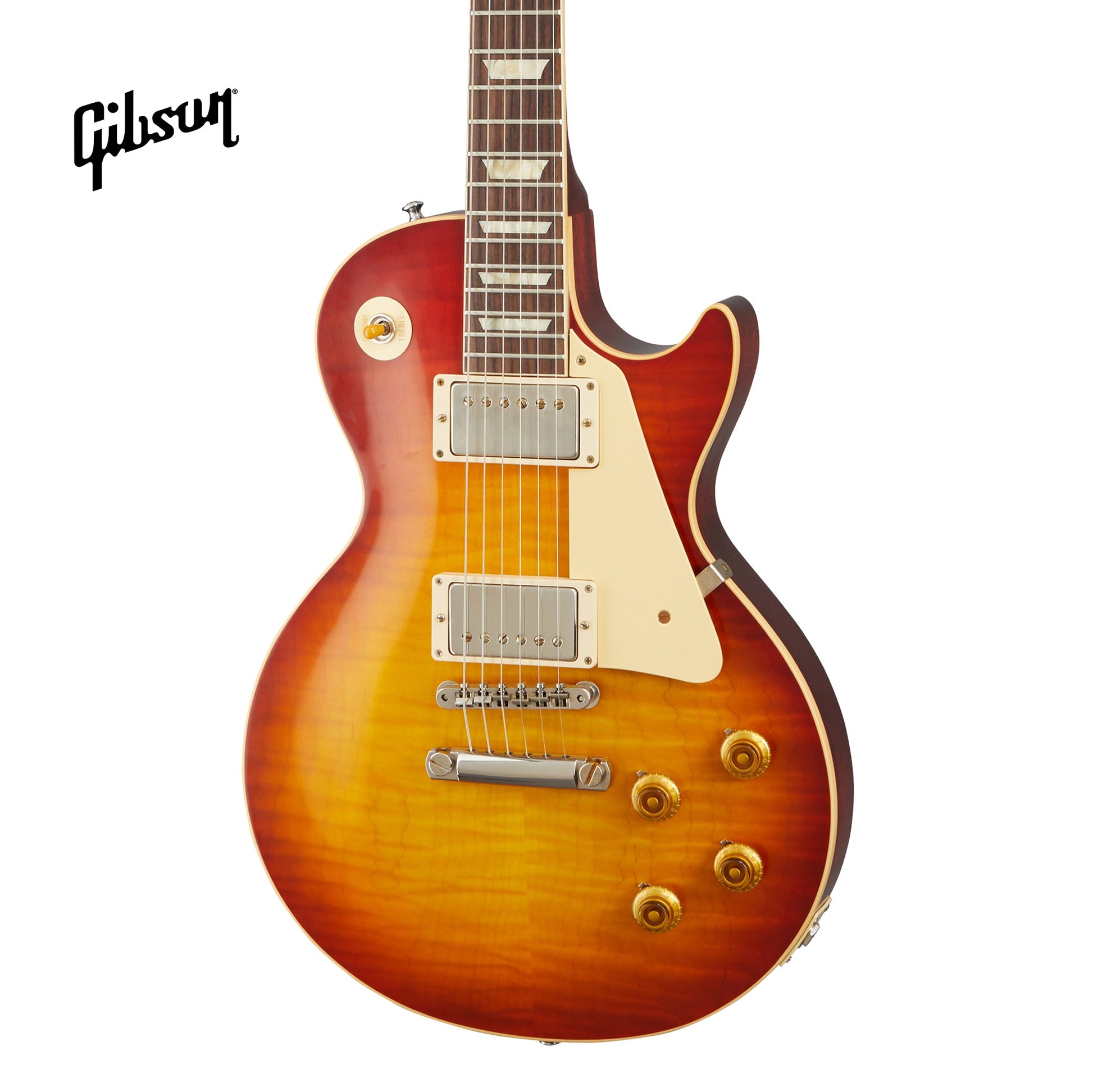GIBSON 1959 LES PAUL STANDARD REISSUE VOS ELECTRIC GUITAR - WASHED CHERRY SUNBURST - Music Bliss Malaysia