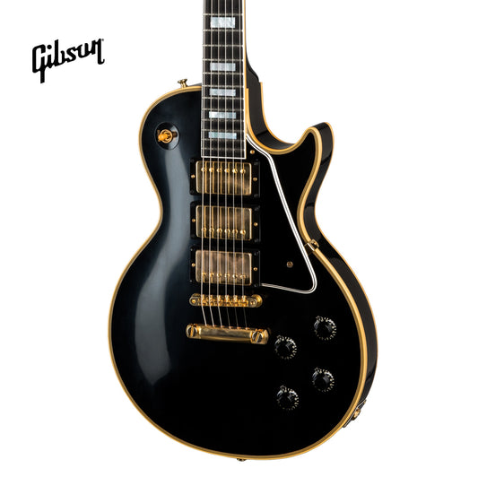 GIBSON 1957 LES PAUL CUSTOM REISSUE 3-PICKUP VOS ELECTRIC GUITAR - EBONY - Music Bliss Malaysia