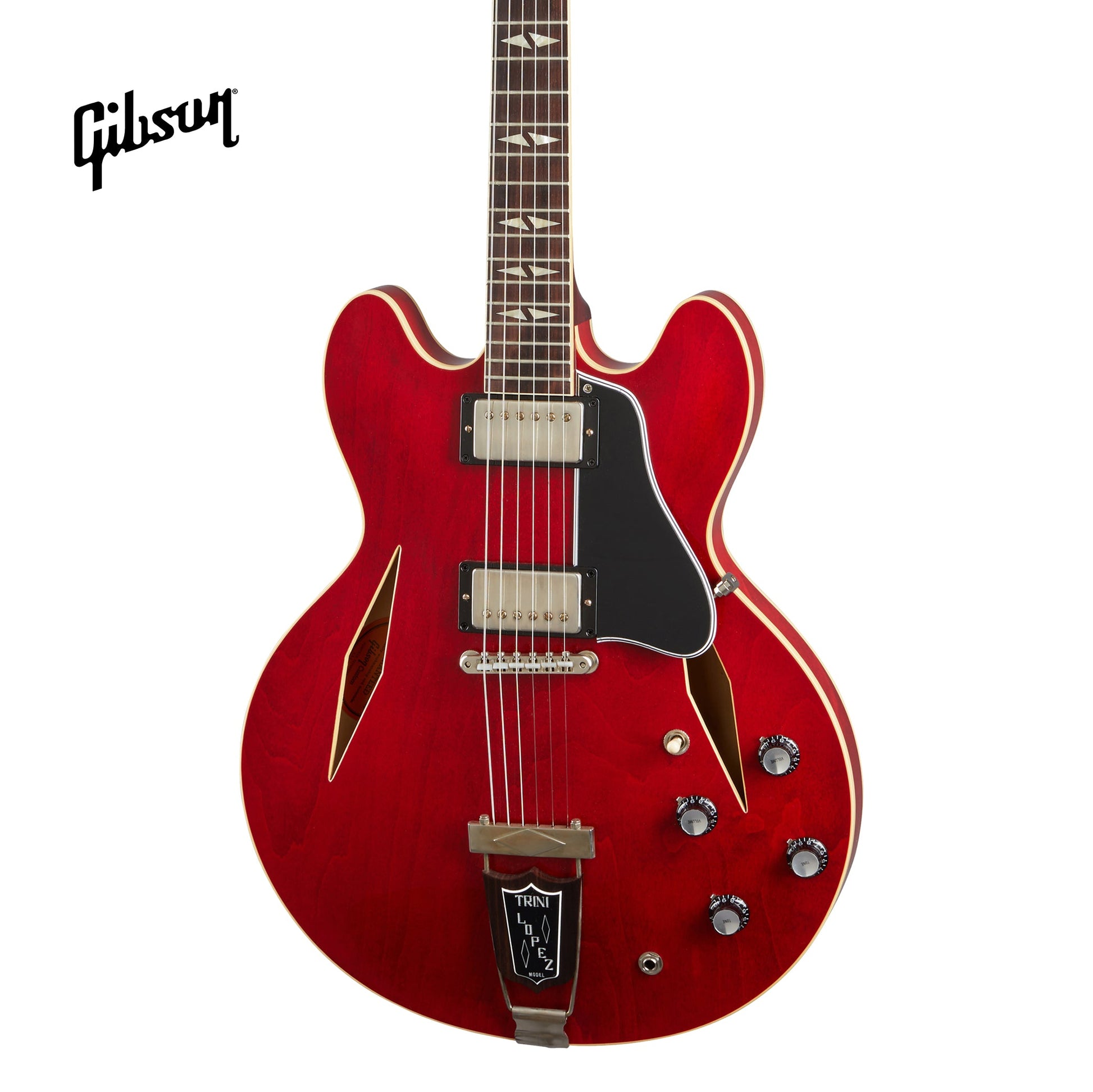 GIBSON 1964 TRINI LOPEZ STANDARD REISSUE VOS SEMI-HOLLOWBODY ELECTRIC GUITAR - 60S CHERRY - Music Bliss Malaysia