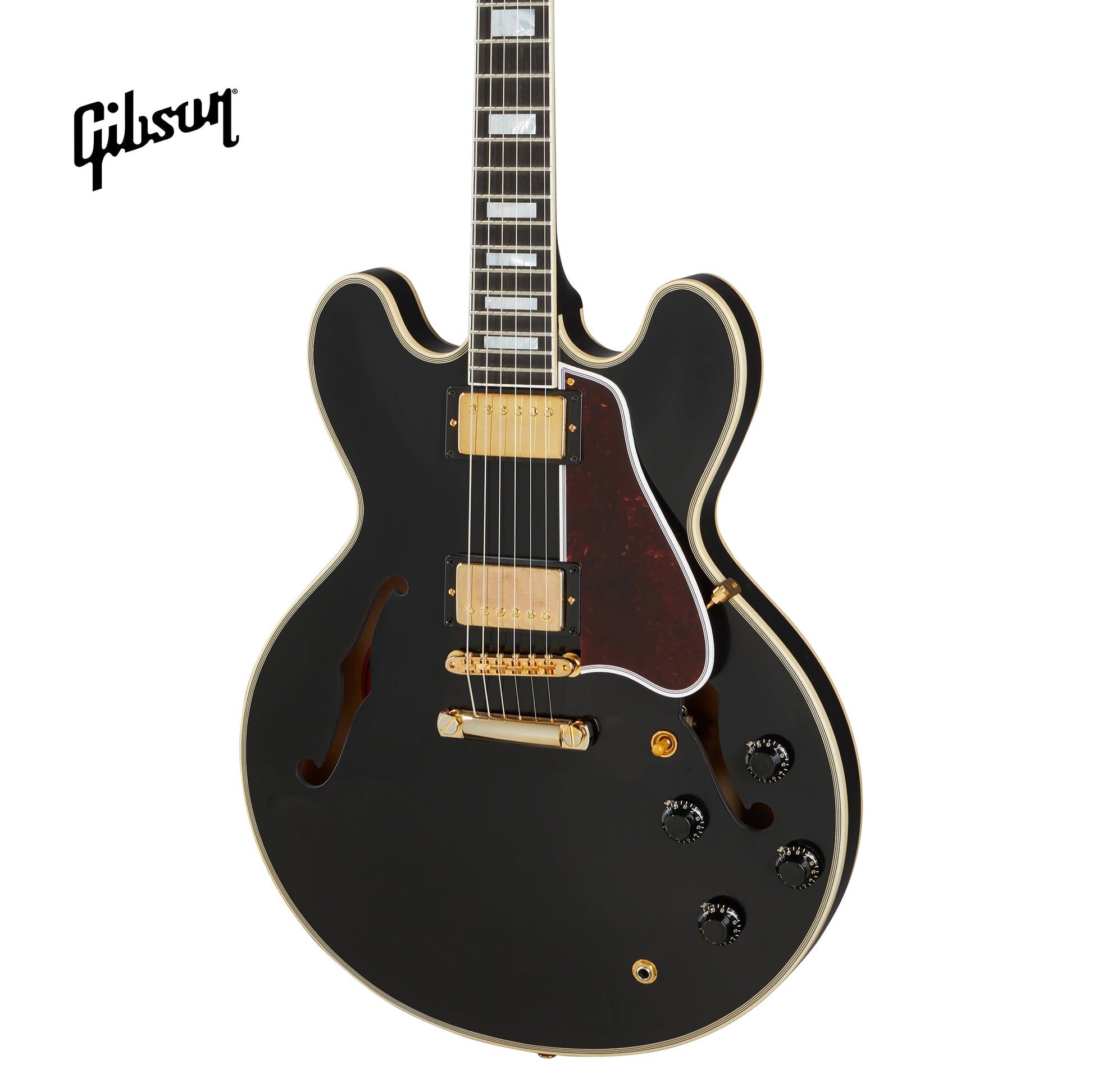 GIBSON 1959 ES-355 REISSUE STOP BAR VOS SEMI-HOLLOWBODY ELECTRIC GUITAR - EBONY - Music Bliss Malaysia