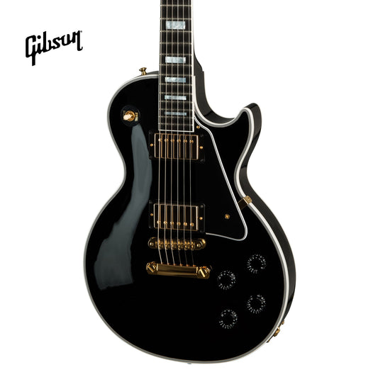 GIBSON LES PAUL CUSTOM ELECTRIC GUITAR WITH EBONY FINGERBOARD - EBONY - Music Bliss Malaysia