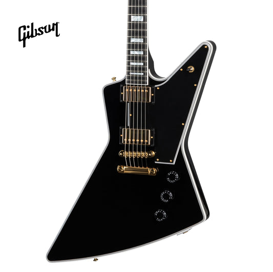 GIBSON EXPLORER CUSTOM ELECTRIC GUITAR WITH EBONY FINGERBOARD - EBONY - Music Bliss Malaysia