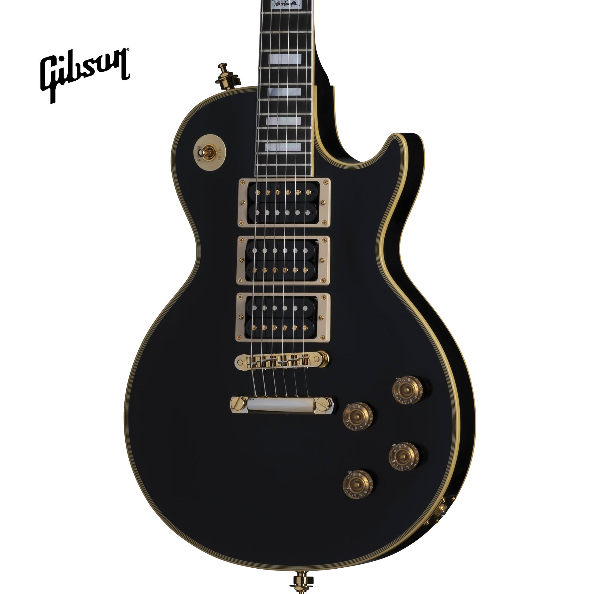 GIBSON PETER FRAMPTON "PHENIX" INSPIRED LES PAUL CUSTOM VOS ELECTRIC GUITAR - EBONY - Music Bliss Malaysia
