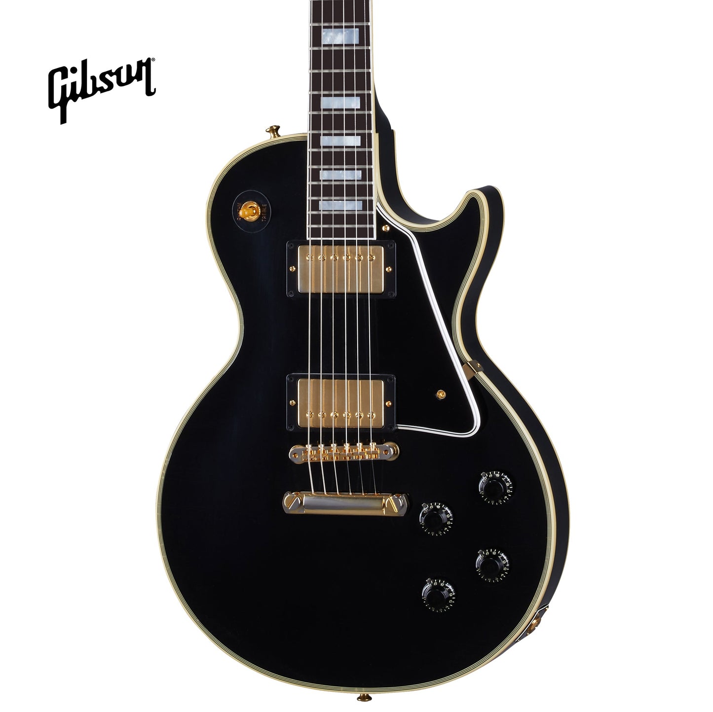 GIBSON 1957 LES PAUL CUSTOM REISSUE 2-PICKUP ULTRA LIGHT AGED ELECTRIC GUITAR - EBONY - Music Bliss Malaysia