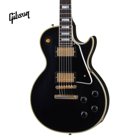 GIBSON 1968 LES PAUL CUSTOM REISSUE ULTRA LIGHT AGED ELECTRIC GUITAR - EBONY - Music Bliss Malaysia