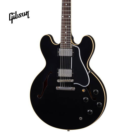 GIBSON 1959 ES-335 REISSUE ULTRA LIGHT AGED SEMI-HOLLOWBODY ELECTRIC GUITAR - EBONY - Music Bliss Malaysia