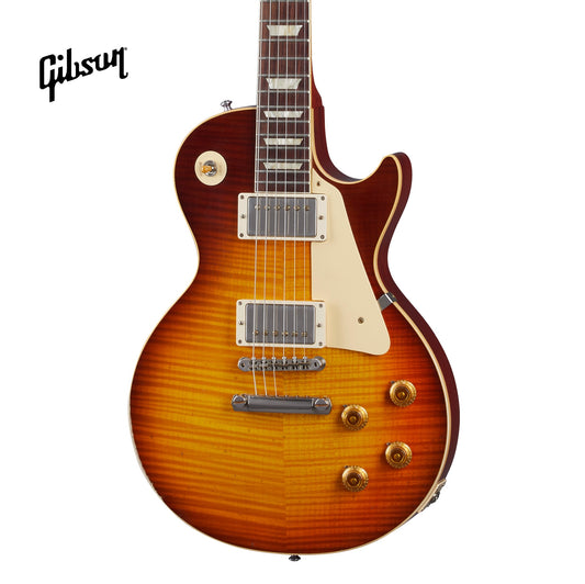 GIBSON 1959 LES PAUL STANDARD REISSUE LIGHT AGED ELECTRIC GUITAR - ROYAL TEABURST - Music Bliss Malaysia