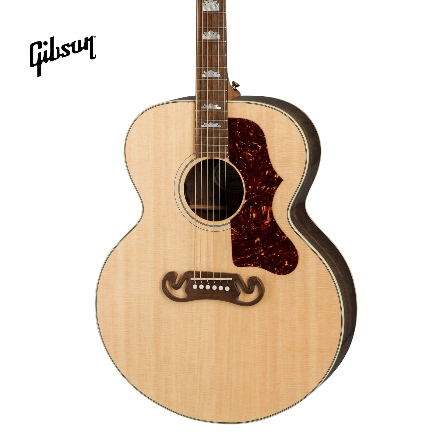 GIBSON SJ-200 STUDIO WALNUT ACOUSTIC-ELECTRIC GUITAR - ANTIQUE NATURAL - Music Bliss Malaysia