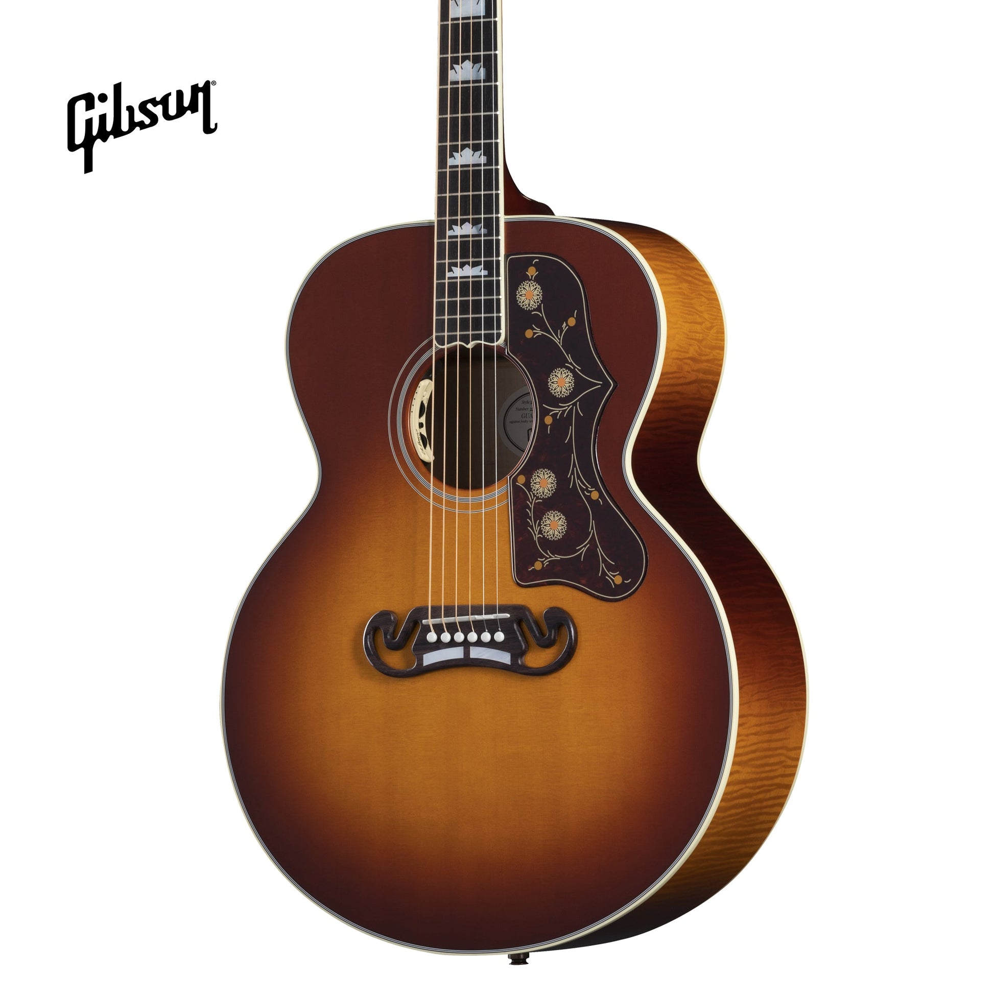 GIBSON SJ-200 STANDARD MAPLE ACOUSTIC-ELECTRIC GUITAR - AUTUMNBURST - Music Bliss Malaysia