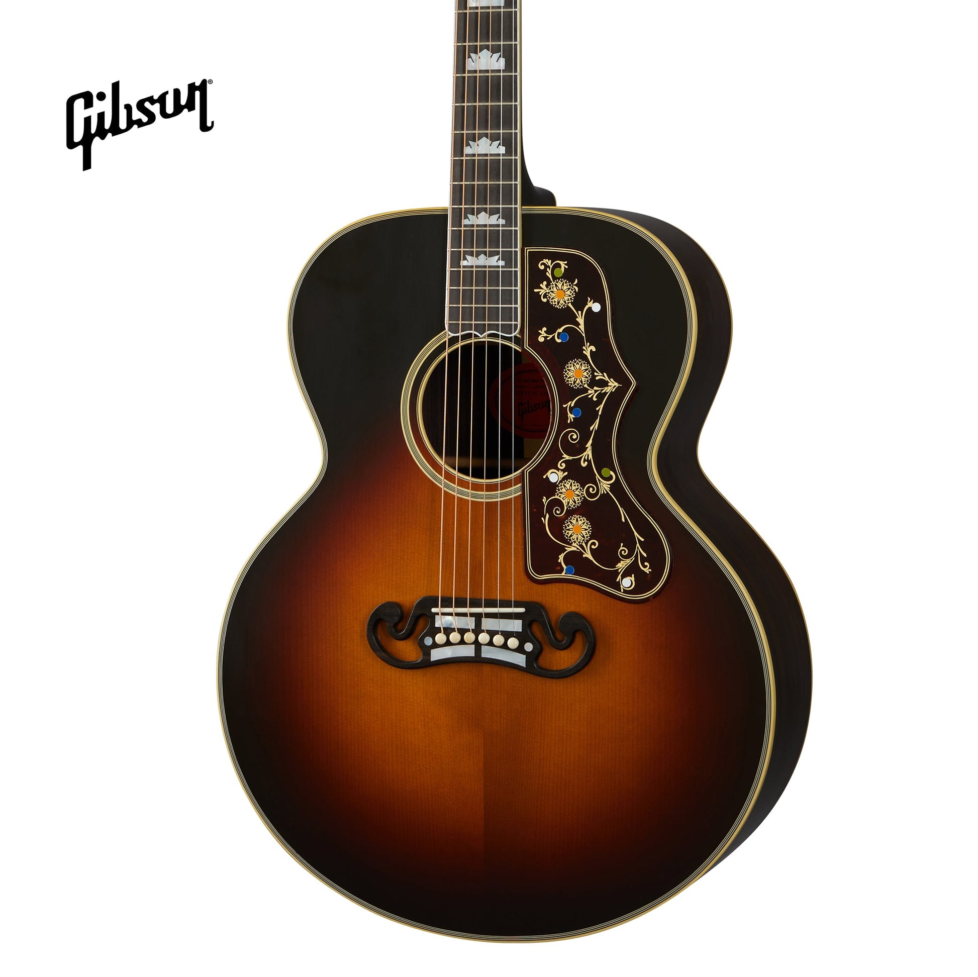 GIBSON PRE-WAR SJ-200 ROSEWOOD ACOUSTIC GUITAR - VINTAGE SUNBURST - Music Bliss Malaysia