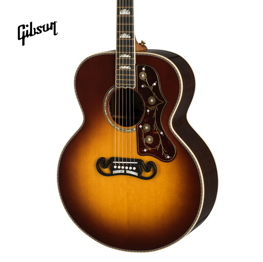 GIBSON SJ-200 DELUXE ROSEWOOD ACOUSTIC-ELECTRIC GUITAR - ROSEWOOD BURST - Music Bliss Malaysia