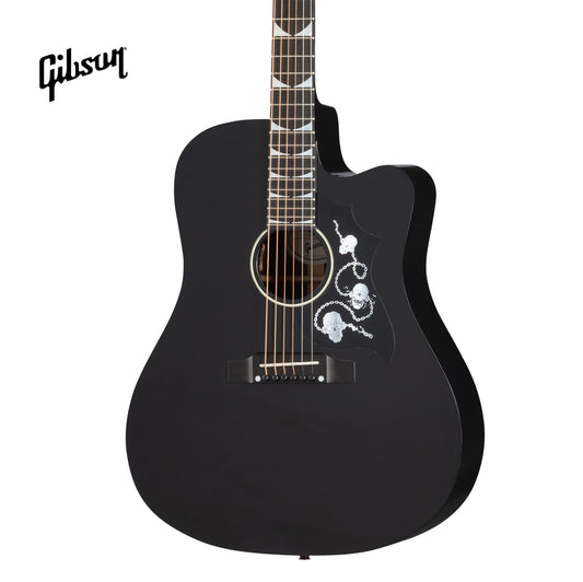 GIBSON DAVE MUSTAINE SONGWRITER ACOUSTIC-ELECTRIC GUITAR - EBONY - Music Bliss Malaysia