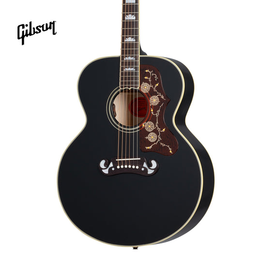 GIBSON ELVIS SJ-200 ACOUSTIC-ELECTRIC GUITAR - EBONY - Music Bliss Malaysia