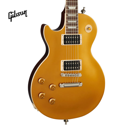 GIBSON SLASH "VICTORIA" LES PAUL STANDARD LEFT-HANDED ELECTRIC GUITAR - GOLDTOP DARK BACK - Music Bliss Malaysia
