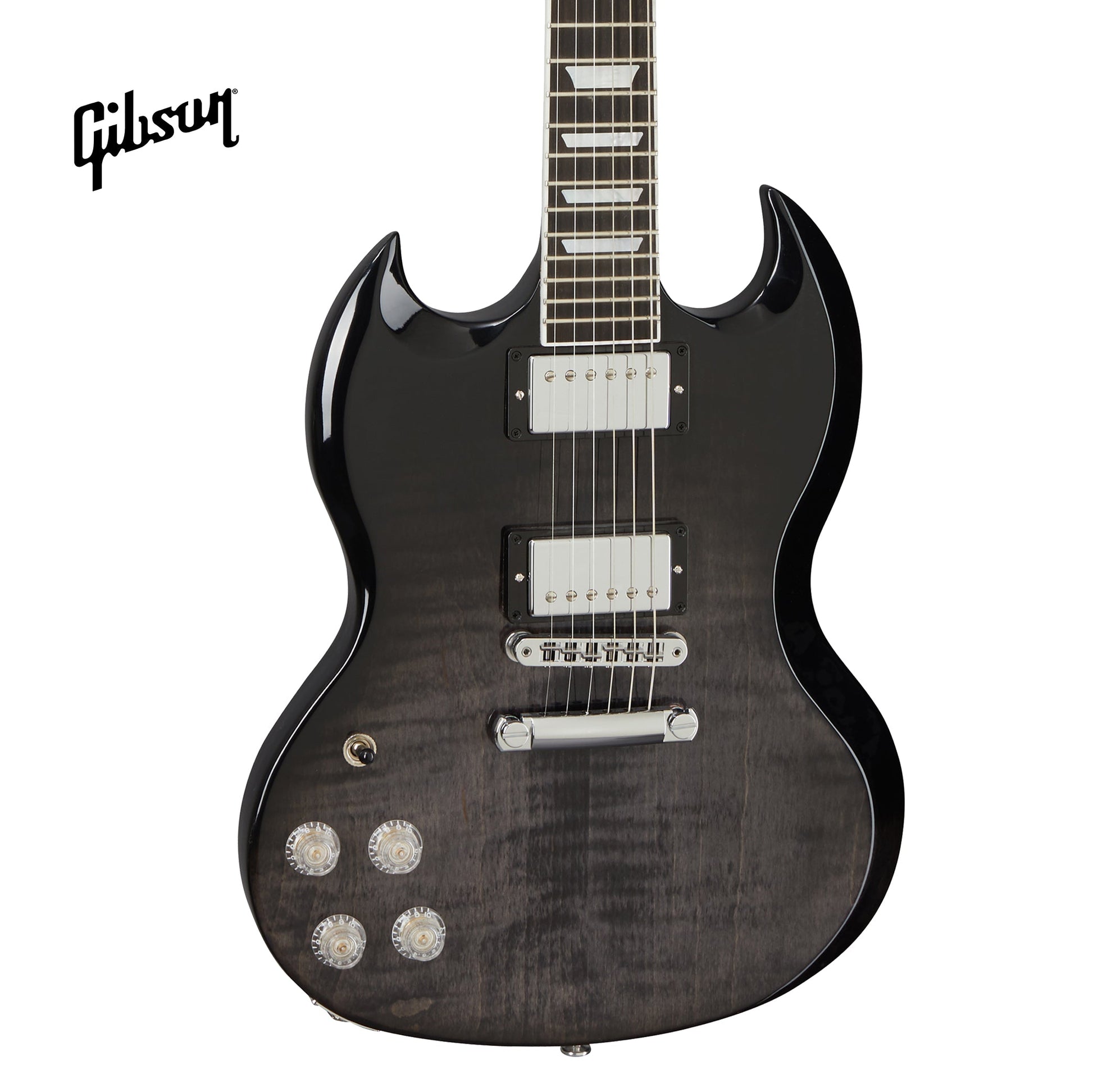 GIBSON SG MODERN LEFT-HANDED ELECTRIC GUITAR - TRANS BLACK FADE - Music Bliss Malaysia