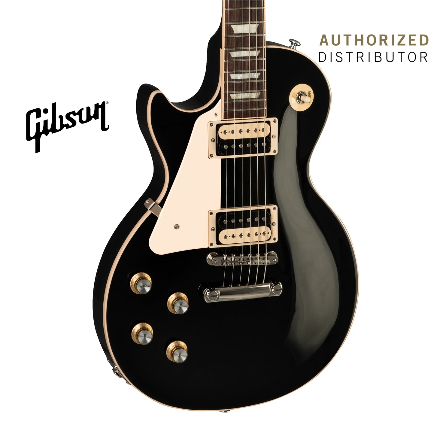 GIBSON LES PAUL CLASSIC LEFT-HANDED ELECTRIC GUITAR - EBONY - Music Bliss Malaysia