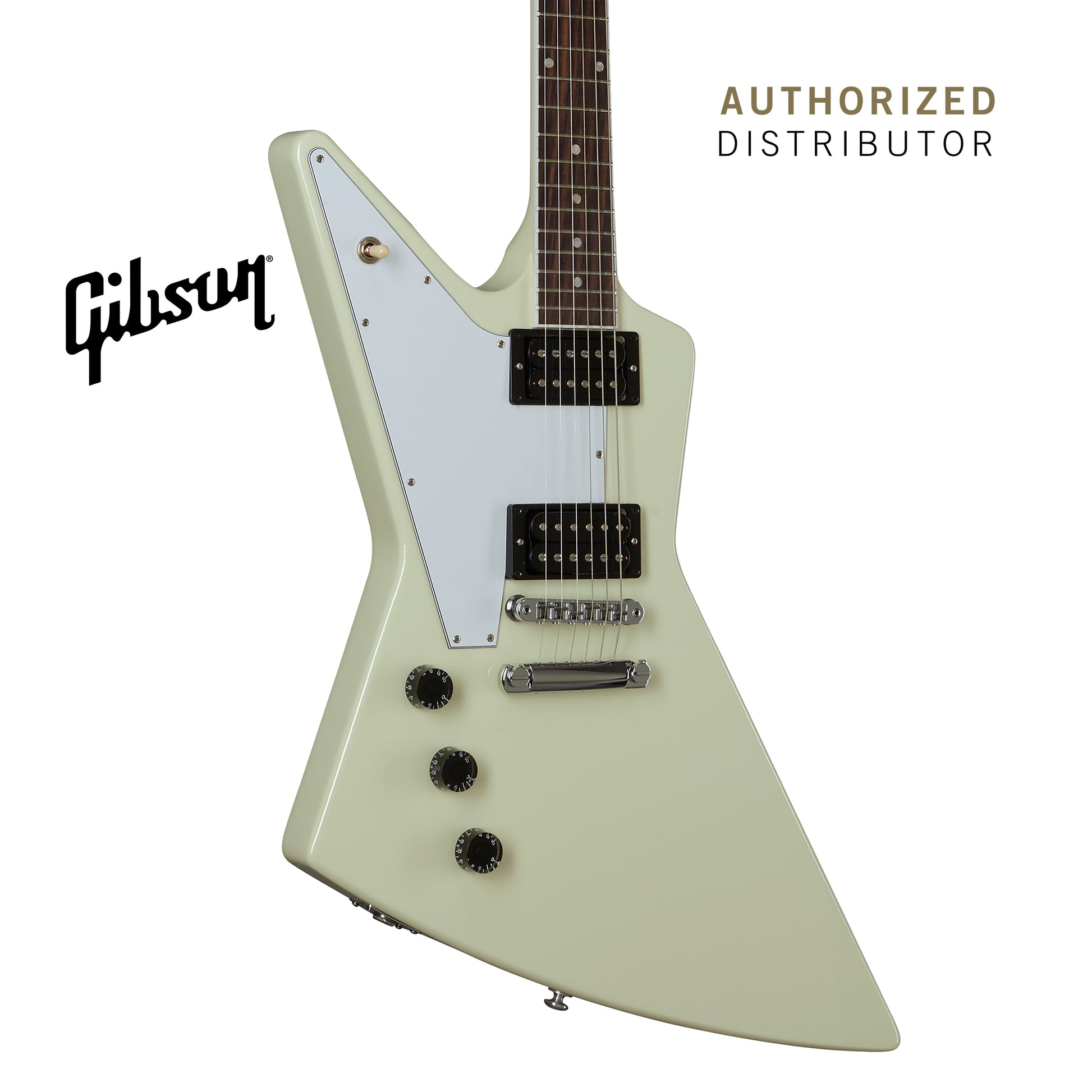 GIBSON 70S EXPLORER LEFT-HANDED ELECTRIC GUITAR - CLASSIC WHITE - Music Bliss Malaysia