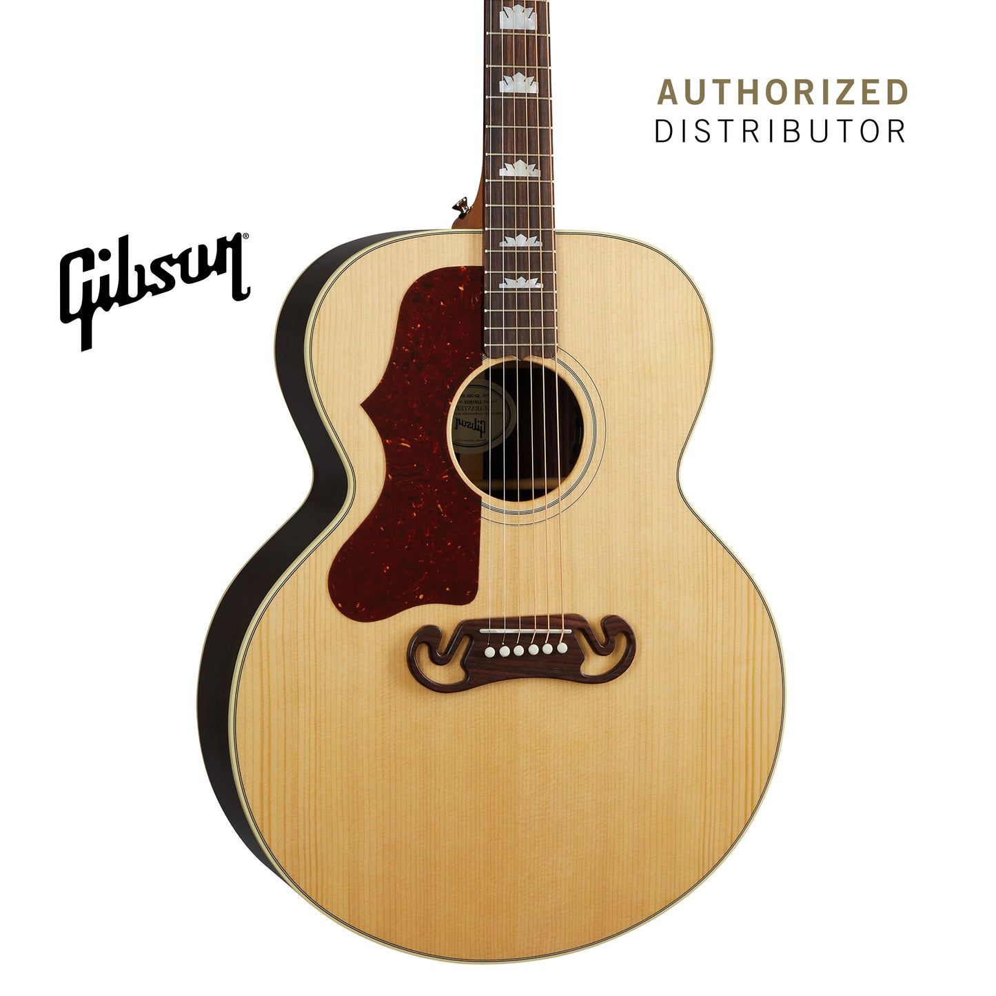 GIBSON SJ-200 STUDIO ROSEWOOD LEFT-HANDED ACOUSTIC-ELECTRIC GUITAR - ANTIQUE NATURAL - Music Bliss Malaysia