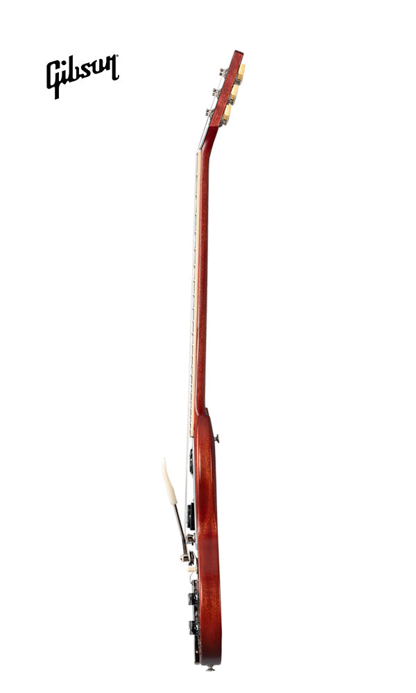 GIBSON SG STANDARD '61 FADED MAESTRO VIBROLA ELECTRIC GUITAR - VINTAGE CHERRY SATIN - Music Bliss Malaysia