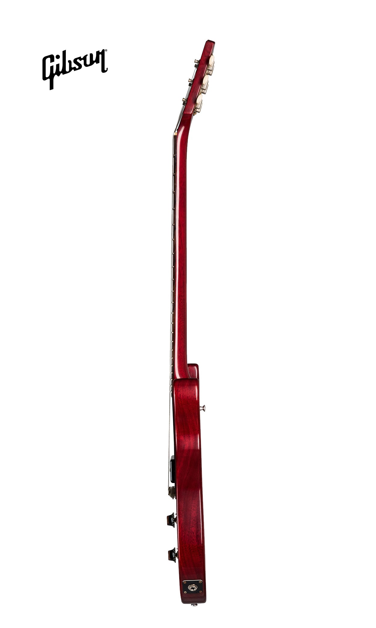 GIBSON 1958 LES PAUL JUNIOR DOUBLE CUT REISSUE VOS ELECTRIC GUITAR - CHERRY RED - Music Bliss Malaysia