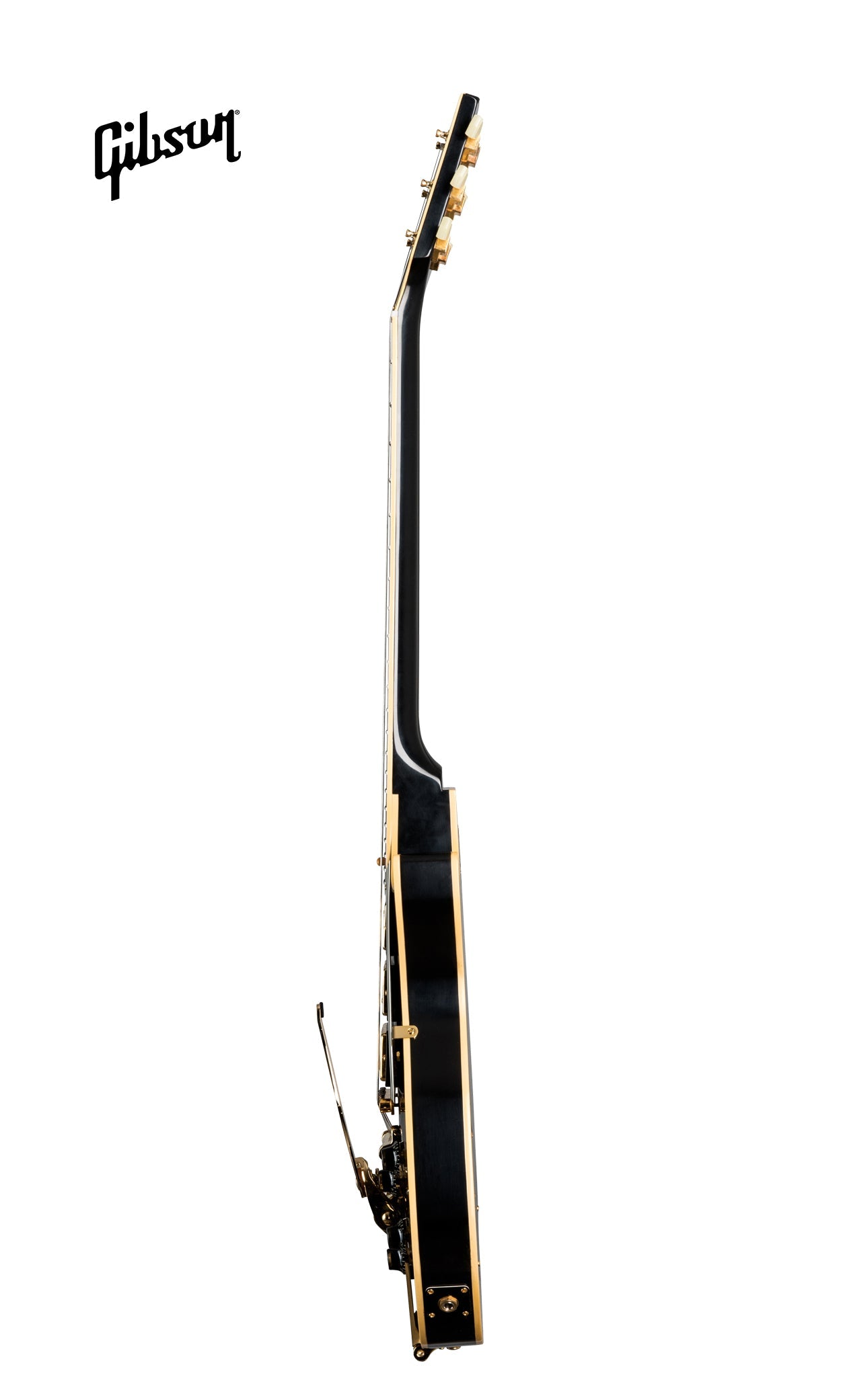 GIBSON 1957 LES PAUL CUSTOM REISSUE 3-PICKUP BIGSBY VOS ELECTRIC GUITAR - EBONY - Music Bliss Malaysia