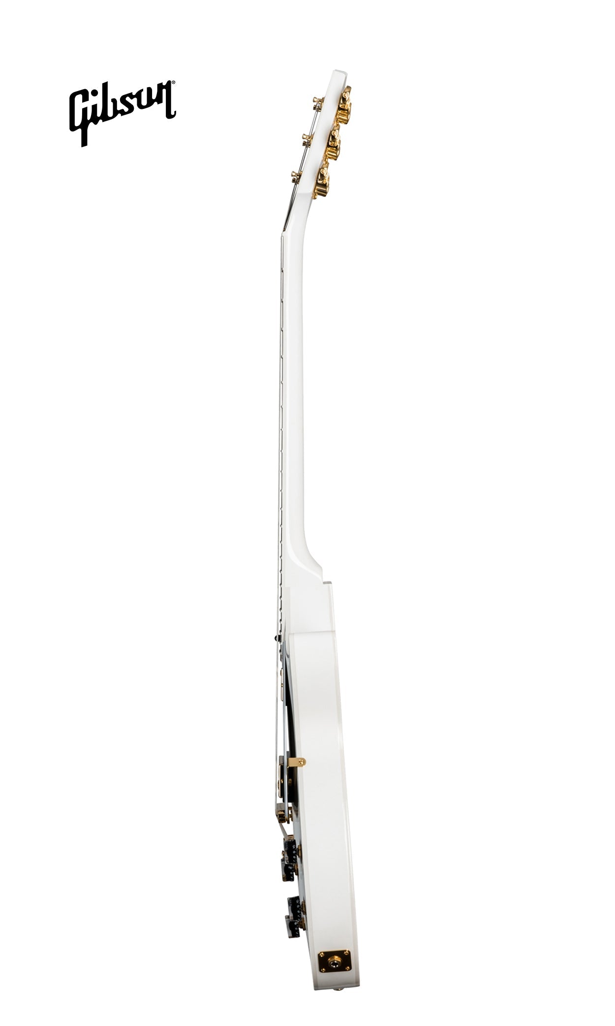 GIBSON LES PAUL CUSTOM ELECTRIC GUITAR WITH EBONY FINGERBOARD - ALPINE WHITE - Music Bliss Malaysia