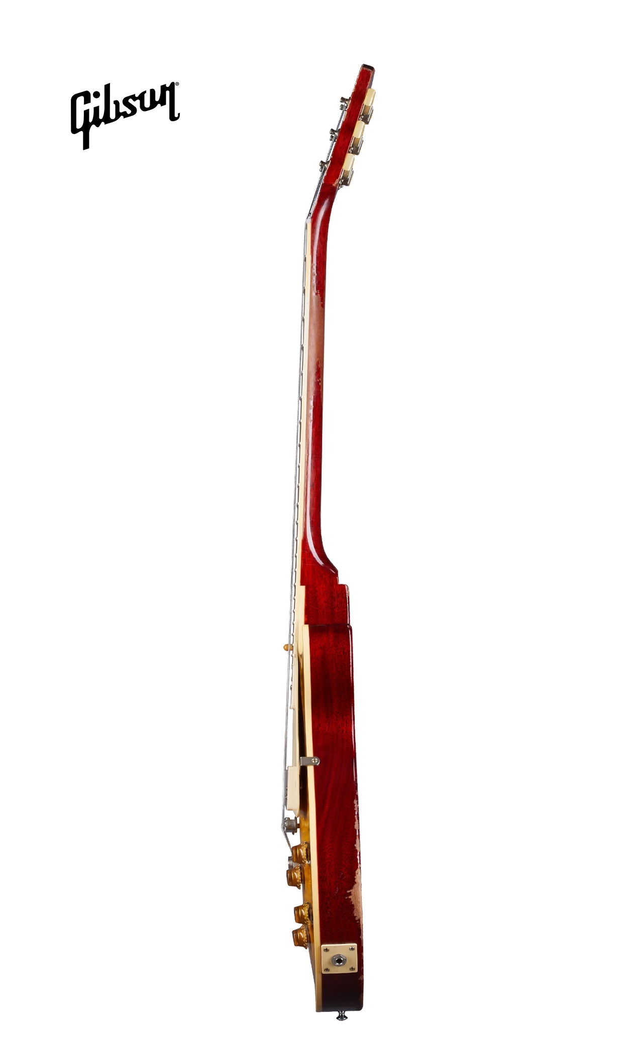 GIBSON 1959 LES PAUL STANDARD REISSUE HEAVY AGED ELECTRIC GUITAR - GOLDEN POPPY BURST - Music Bliss Malaysia