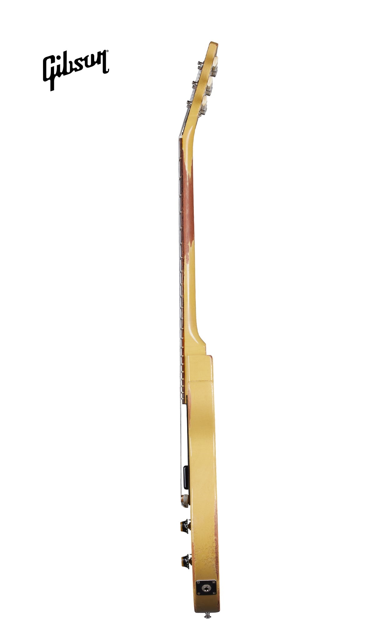 GIBSON 1957 LES PAUL JUNIOR SINGLE CUT REISSUE HEAVY AGED ELECTRIC GUITAR - TV YELLOW - Music Bliss Malaysia