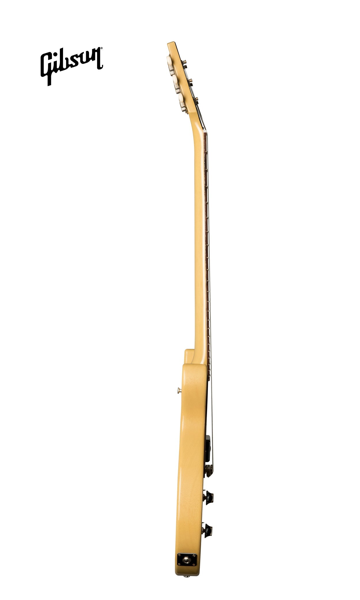 GIBSON 1958 LES PAUL JUNIOR DOUBLE CUT REISSUE VOS LEFT-HANDED ELECTRIC GUITAR - TV YELLOW - Music Bliss Malaysia