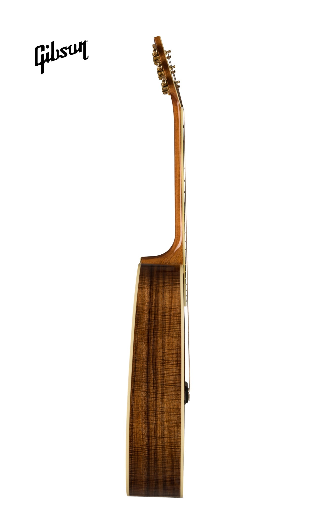 GIBSON HUMMINGBIRD CUSTOM KOA LEFT-HANDED ACOUSTIC GUITAR - ANTIQUE NATURAL - Music Bliss Malaysia