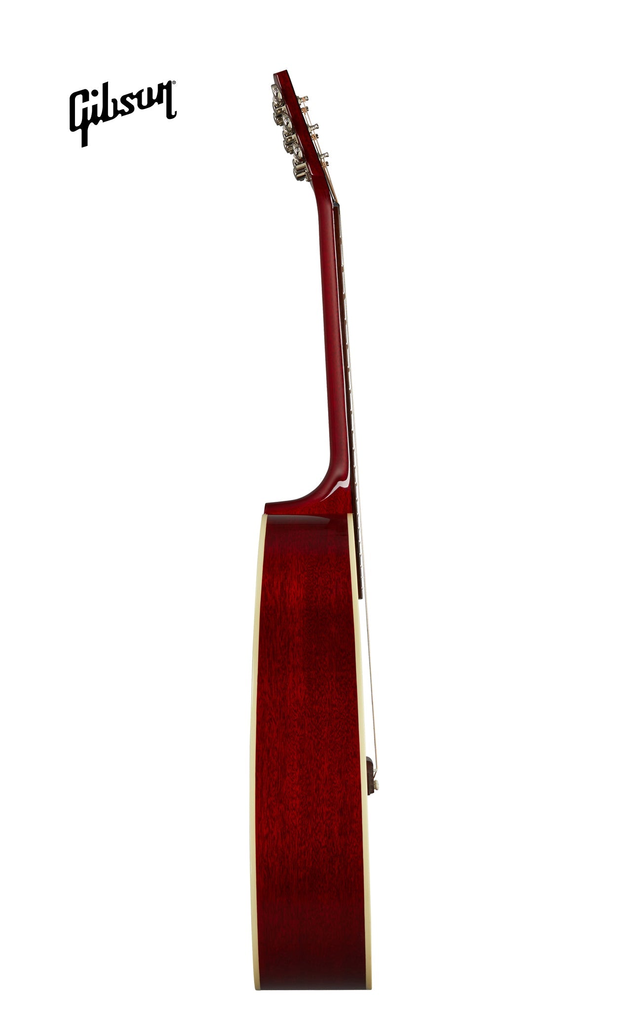 GIBSON SLASH J-45 LEFT-HANDED ACOUSTIC-ELECTRIC GUITAR - VERMILLION BURST - Music Bliss Malaysia