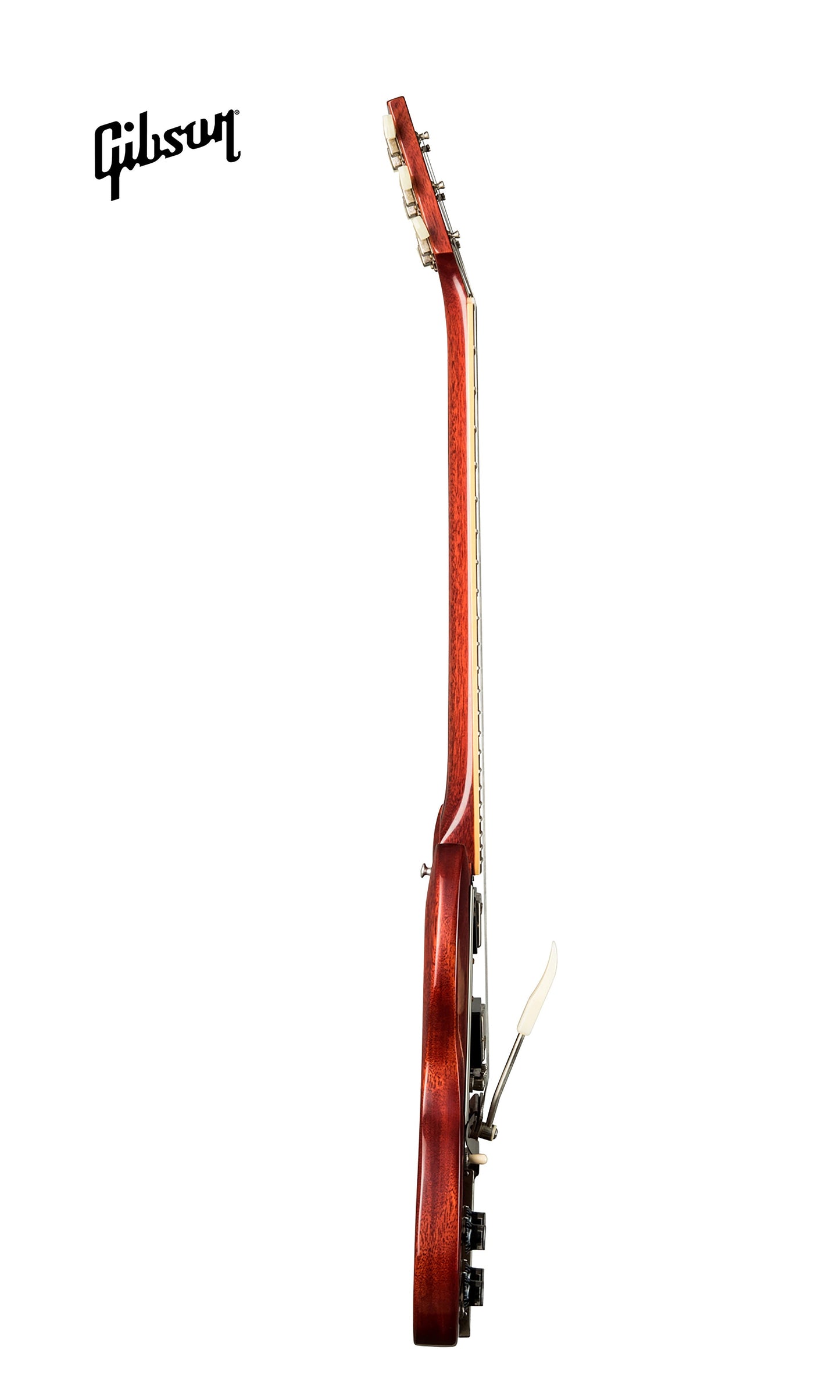 GIBSON 1964 SG STANDARD REISSUE WITH MAESTRO VIBROLA VOS LEFT-HANDED ELECTRIC ELECTRIC GUITAR - CHERRY RED - Music Bliss Malaysia